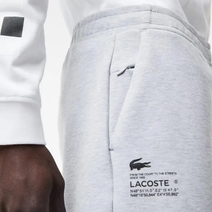 Shorts and Swim Men Lacoste Men039s Reflective Print Shorts Grey Chine Cca