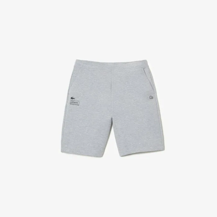 Shorts and Swim Men Lacoste Men039s Reflective Print Shorts Grey Chine Cca