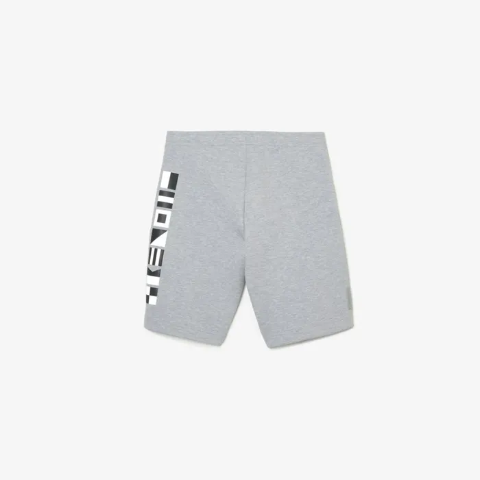 Shorts and Swim Men Lacoste Men039s Reflective Print Shorts Grey Chine Cca