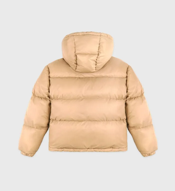 Sporty and Rich Coats Women Crown Puffer Jacket 8211 Beige