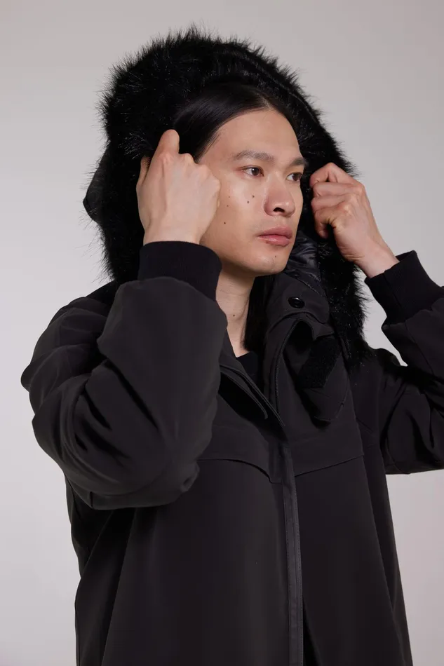 Stutterheim Kalix Matte Parka Black Men Winter Coats