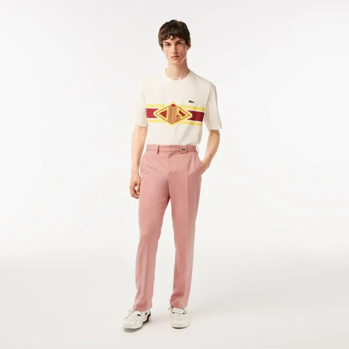 Sweatpants and Trousers Men Lacoste Mens Chinos Pink Tbi