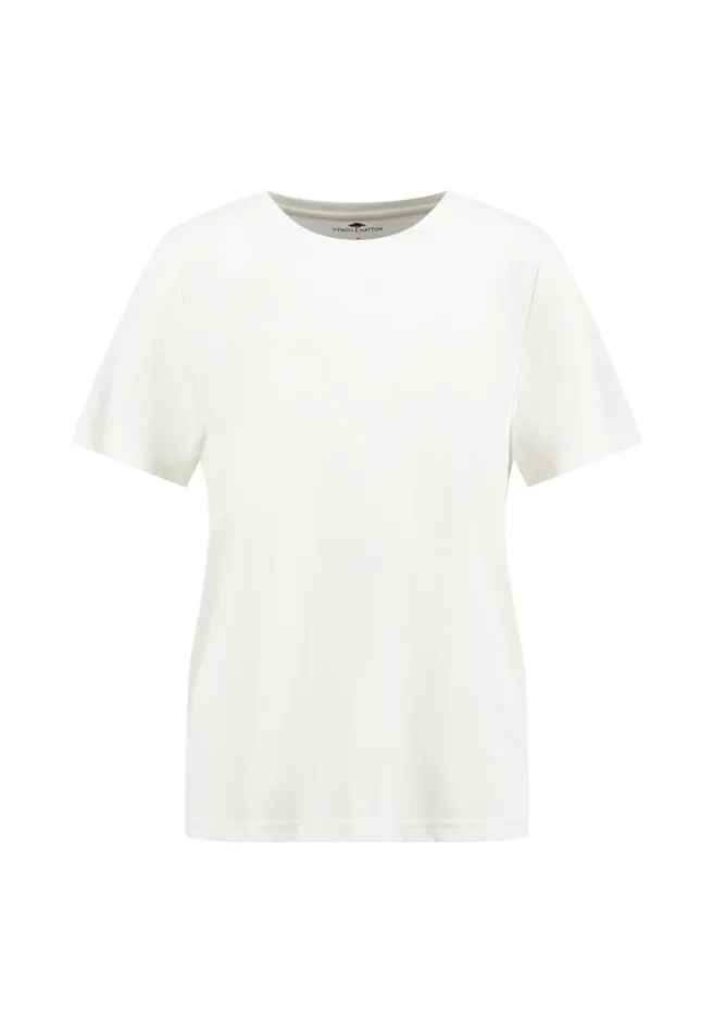 Tshirts Women FYNCHHATTON Basic Tshirt With A Round Neckline Milkblack