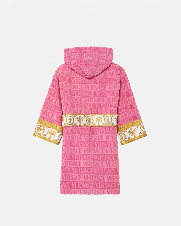 Underwear and Beachwear Kids Versace I Baroque Bathrobe Pink