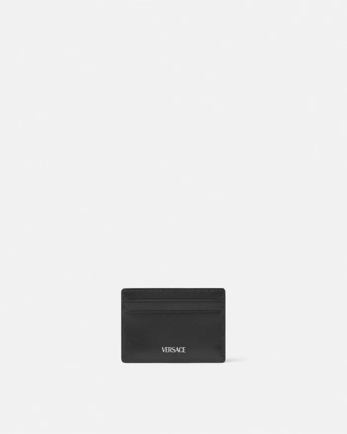 Wallets Men Versace Barocco Jacquard Cardholder Blackprint
