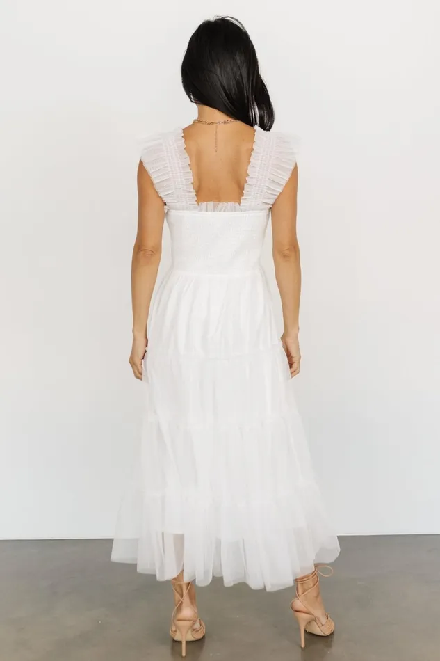 Women Bump Friendly Baltic Born Emma Smocked Tulle Dress Off White Women Bump Friendly Baltic Born Emma Smocked Tulle Dress Off White