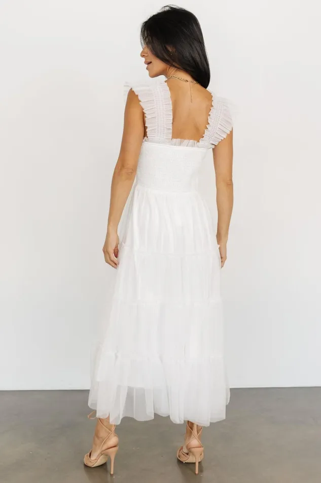 Women Bump Friendly Baltic Born Emma Smocked Tulle Dress Off White Women Bump Friendly Baltic Born Emma Smocked Tulle Dress Off White