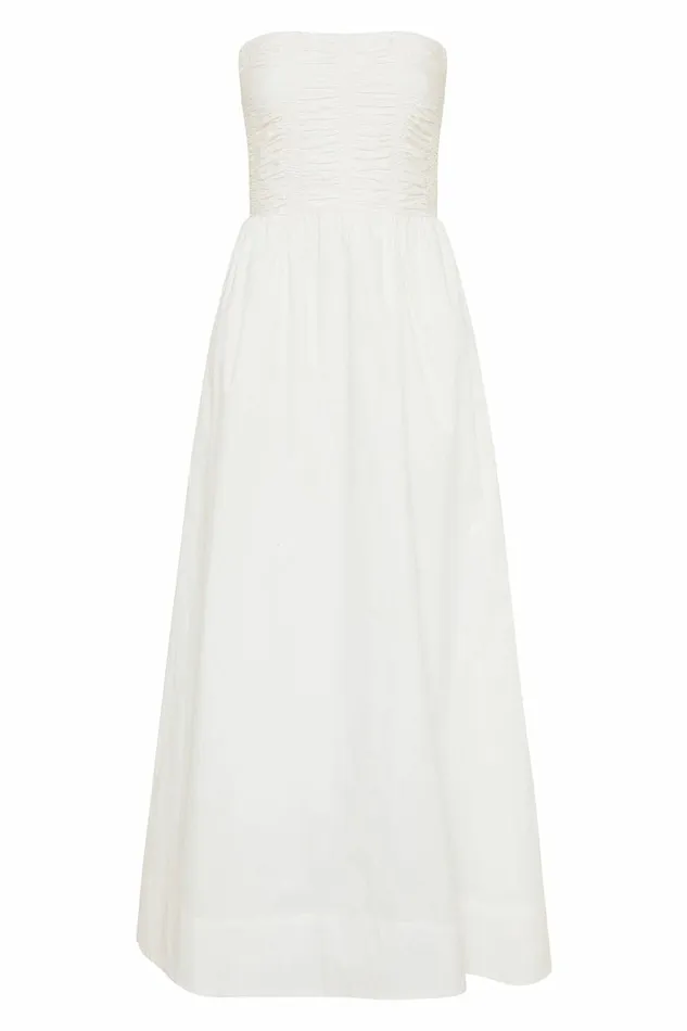 Women Faithfull The Brand Dresses Dominquez Midi Dress White
