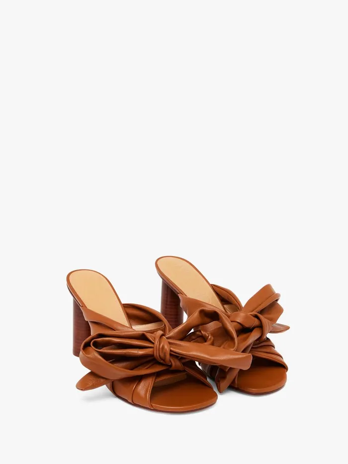 Women Heels JW Anderson BOW HEELED MULES Tan Women Heels JW Anderson BOW HEELED MULES Tan