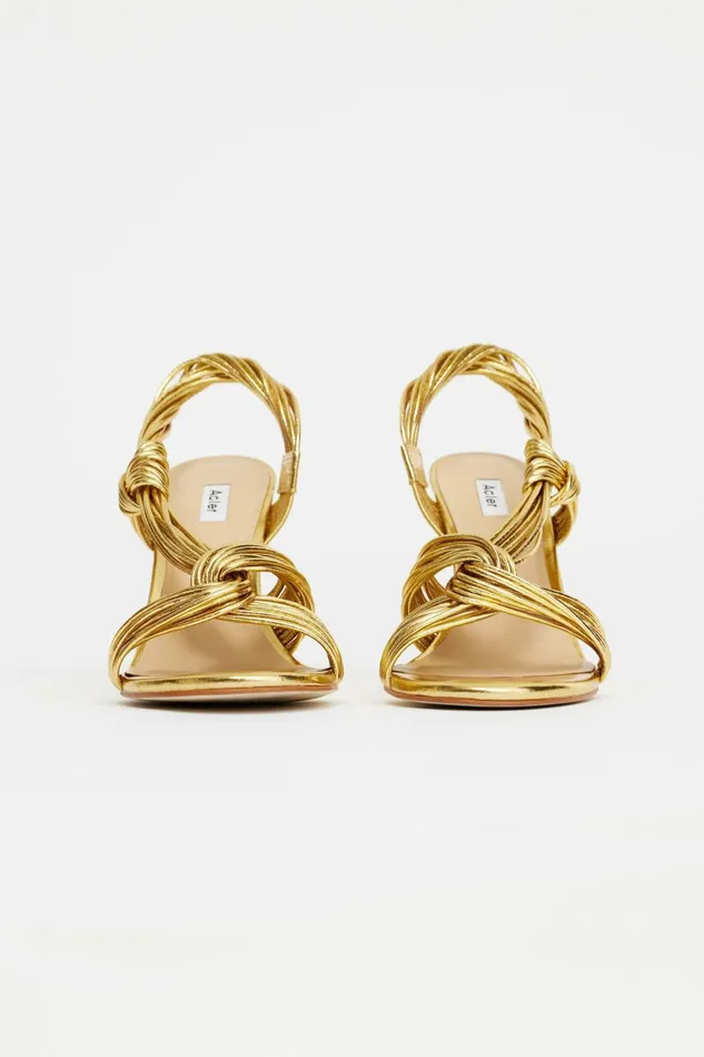 Women IVERLY KNOT WEDGE Gold Acler Shoes