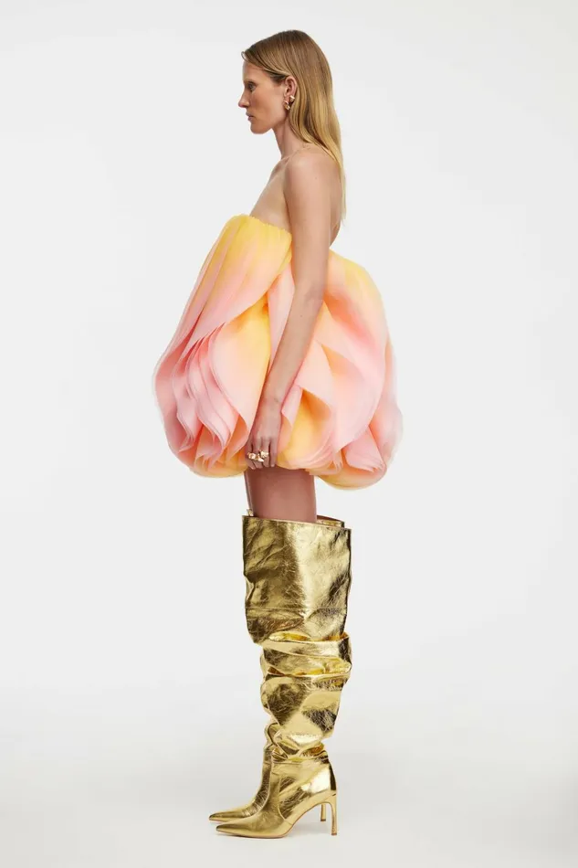 Women LAS PALMAS BOOT Gold Acler Shoes