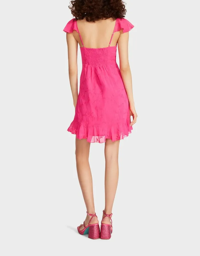 Women LOTUS MINI DRESS PINK Pink Betsey Johnson