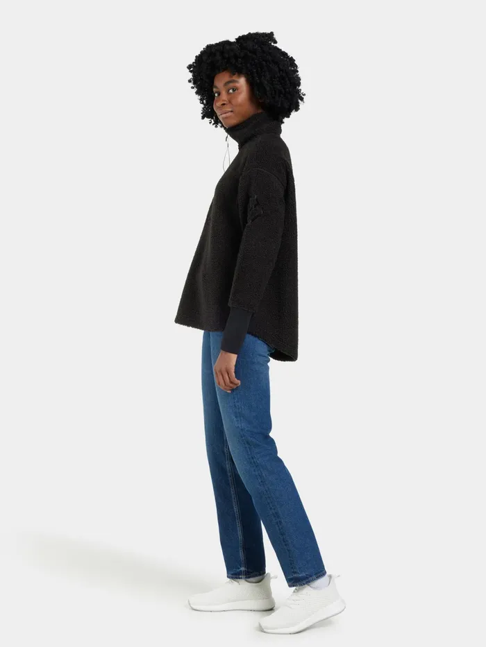Women Monia Half Zip Black Didriksons Spring Jackets