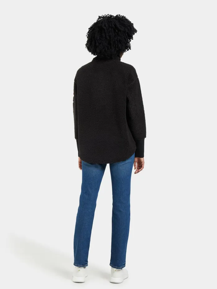 Women Monia Half Zip Black Didriksons Spring Jackets