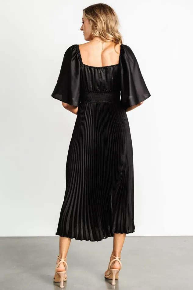 Women Mother Of The Bride Baltic Born Aubree Pleated Dress Black