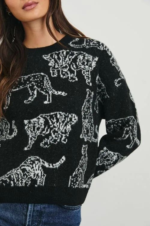 Women Rails Sweaters Perci Sweater Charcoal Cats Women Rails Sweaters Perci Sweater Charcoal Cats