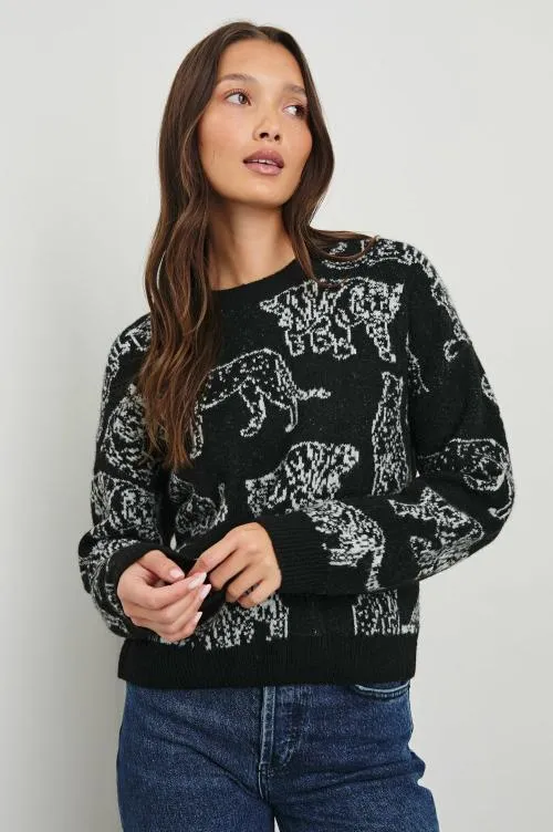 Women Rails Sweaters Perci Sweater Charcoal Cats Women Rails Sweaters Perci Sweater Charcoal Cats