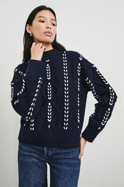 Women Rails Sweaters Tori Sweater Midnight Women Rails Sweaters Tori Sweater Midnight