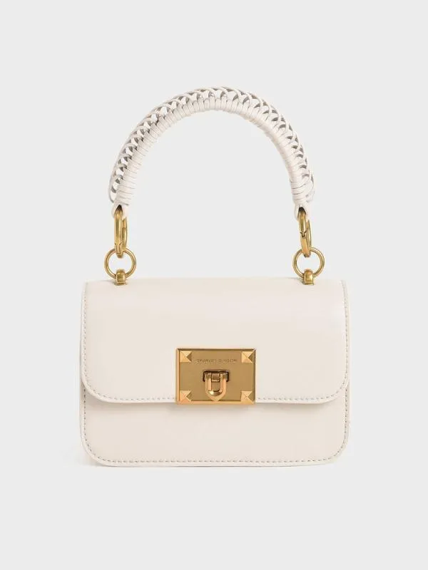 Women Raleigh Top Handle Bag 8211 Ivory CHARLES and KEITH Top Handle Bags
