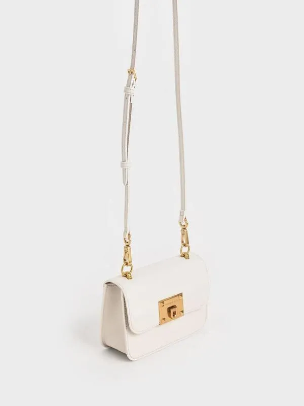 Women Raleigh Top Handle Bag 8211 Ivory CHARLES and KEITH Top Handle Bags