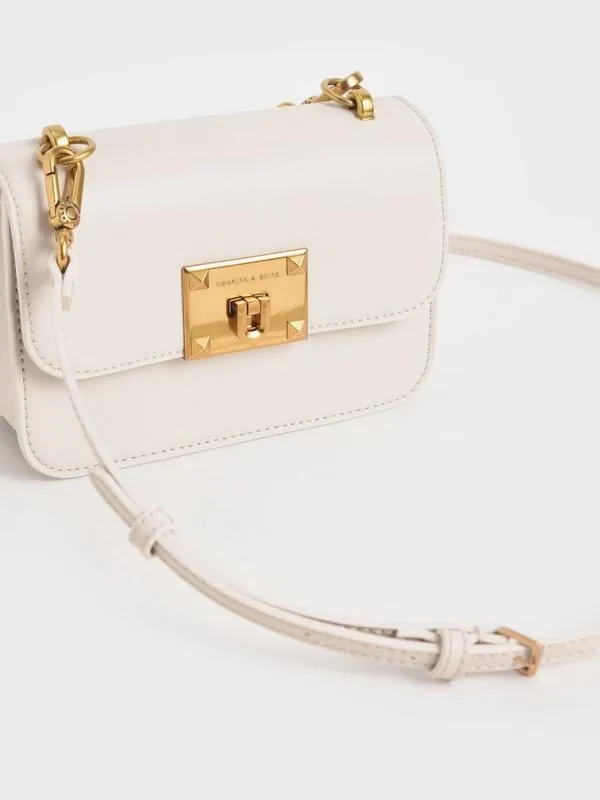 Women Raleigh Top Handle Bag 8211 Ivory CHARLES and KEITH Top Handle Bags