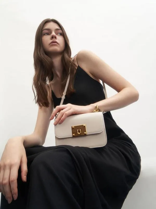 Women Raleigh Top Handle Bag 8211 Ivory CHARLES and KEITH Top Handle Bags