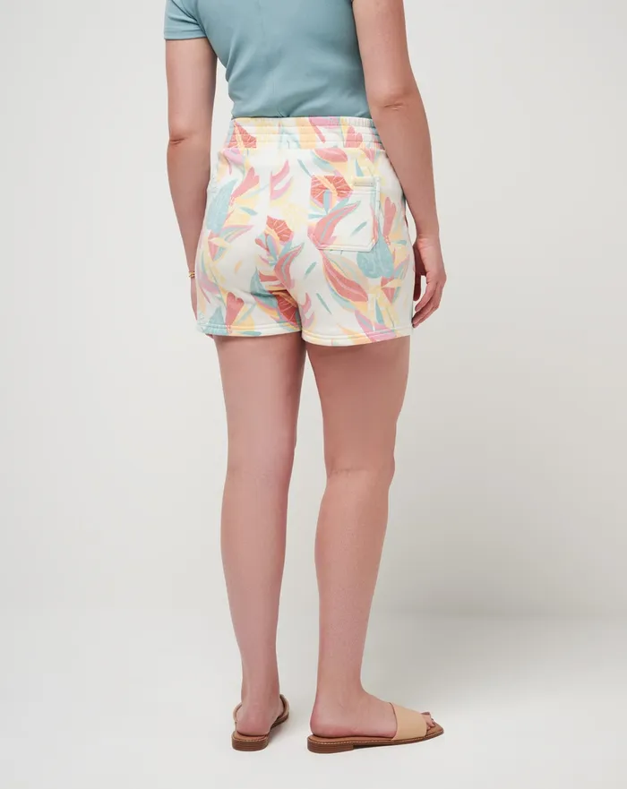 Women Shorts TravisMathew TIKI TIPSY CLOUD FLEECE SHORT Ivory Multi
