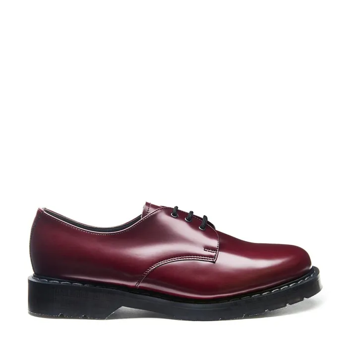 Women Solovair Gibson Shoes Merlot Vegan HiShine Gibson Shoe