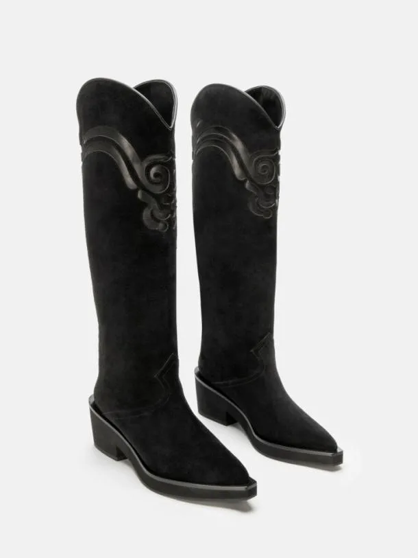Women TERENS Suede Black Clergerie Boots and High Boots