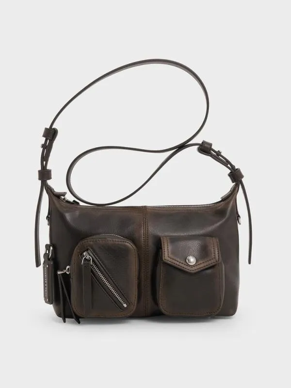 Women Thora MultiPocket Crossbody Bag 8211 Multi CHARLES and KEITH Crossbody Bags