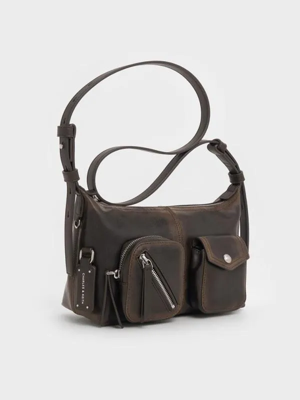 Women Thora MultiPocket Crossbody Bag 8211 Multi CHARLES and KEITH Crossbody Bags