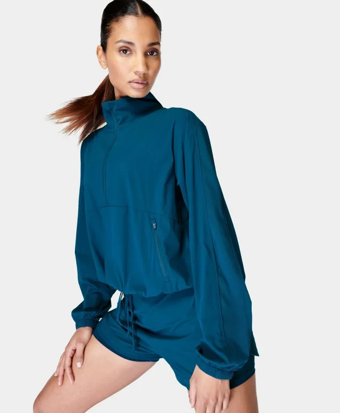 Women Training Day Half Zip Colossal Blue Sweaty Betty Jumpers Hoodies