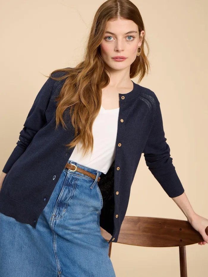 Women White Stuff Clothing Lulu Crew Neck Cardigan