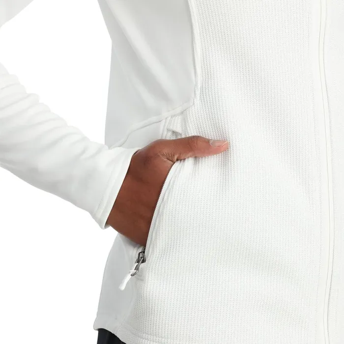 Womens Bandita Full Zip White Spyder Sweaters