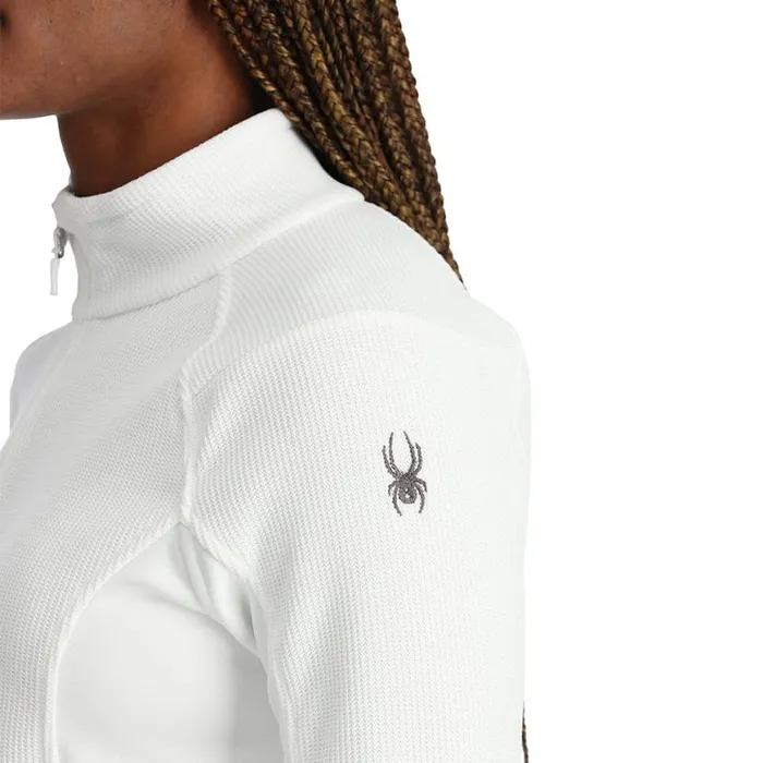 Womens Bandita Full Zip White Spyder Sweaters