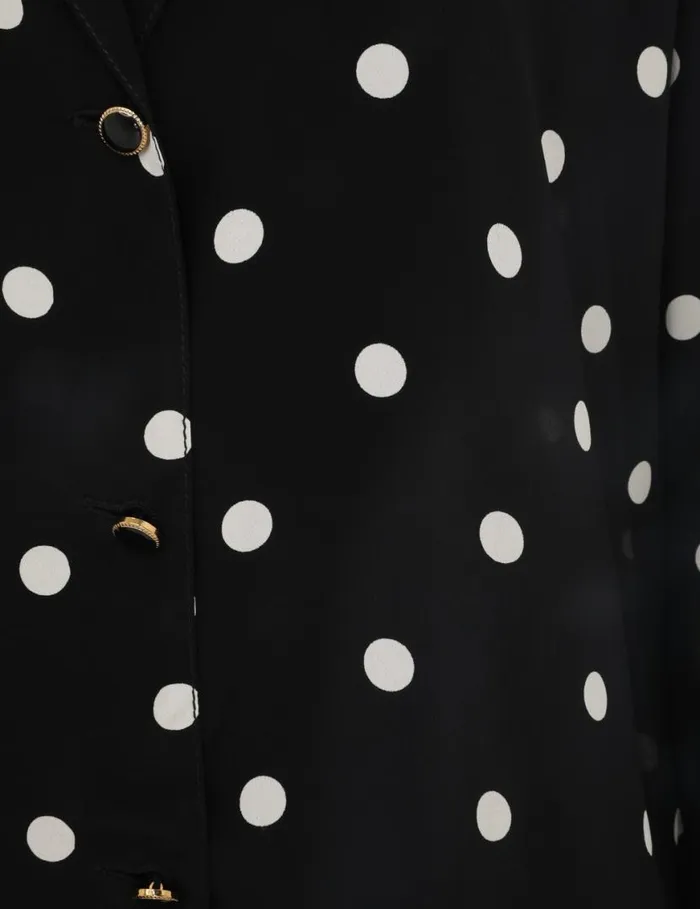 Zimmermann Clothing Lapel Shirt Black W Cream Dot 8211 Women