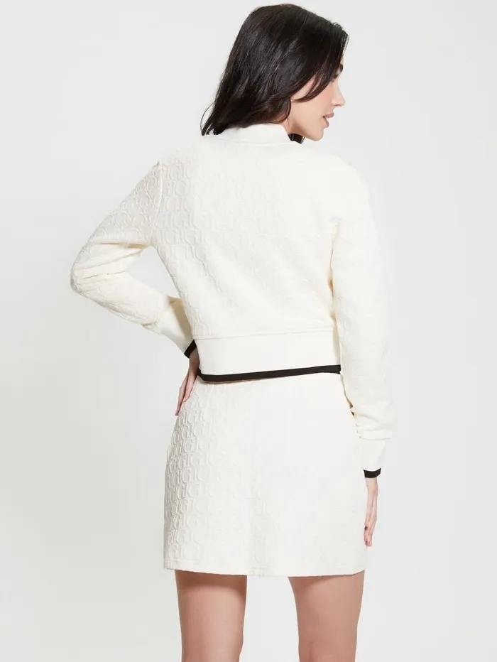 Activewear Cheri Signature Jacket Gj Sprit White Jacquard GUESS Women Activewear Cheri Signature Jacket Gj Sprit White Jacquard GUESS Women
