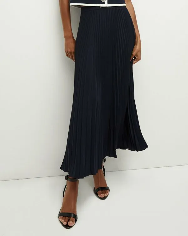 Addi Pleated Skirt Navy Women Veronica Beard Skirts and Shorts Addi Pleated Skirt Navy Women Veronica Beard Skirts and Shorts