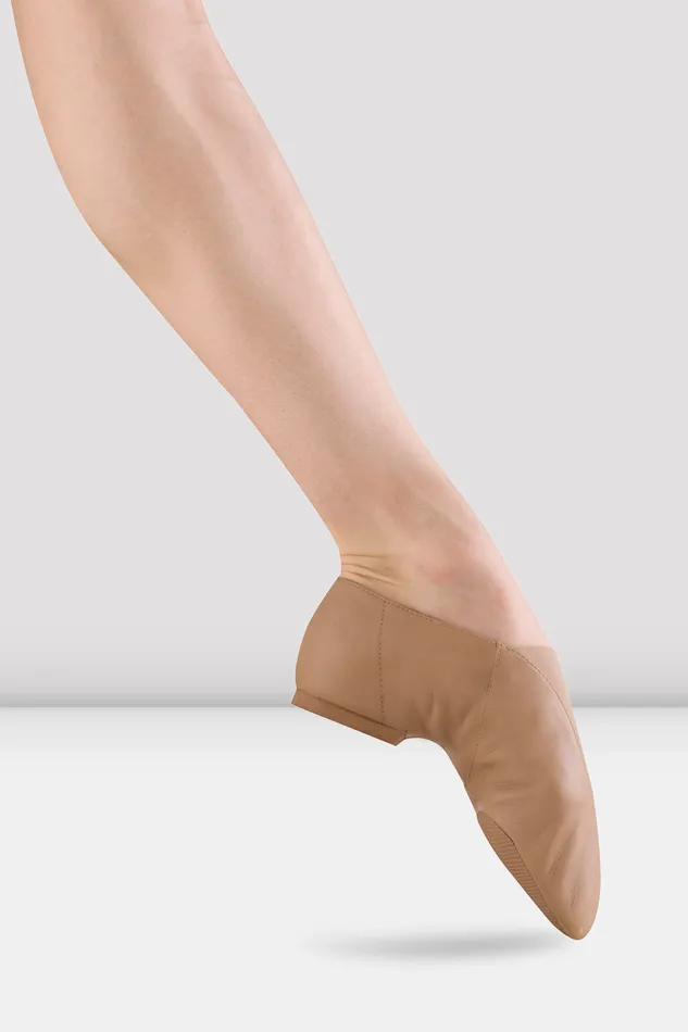 Adult Bloch Ladies Super Jazz Slip On Jazz Shoes Tan Leather Jazz