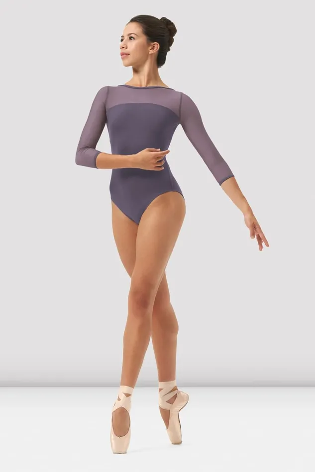 Adult Ladies Mirella Boheme 34 Sleeve Leotard Dusk Leotards Bloch