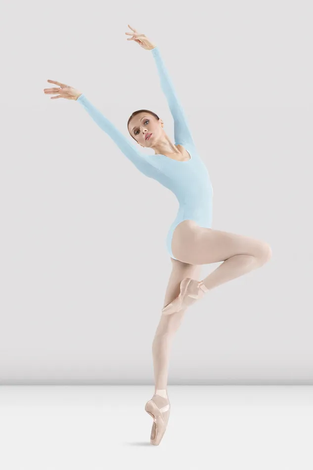 Adult Ladies Premier Long Sleeve Leotard Pastel Blue Leotards Bloch