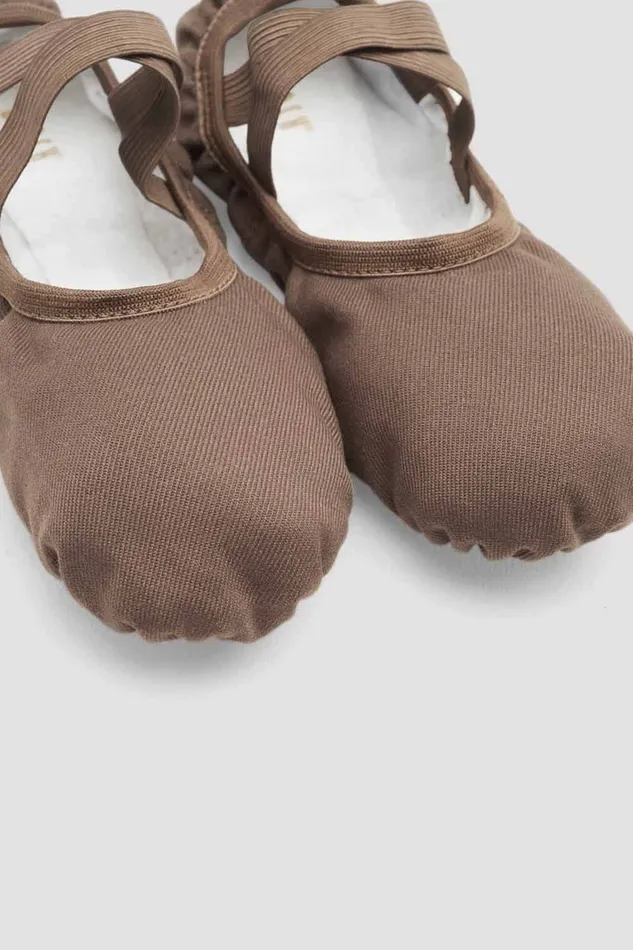 Adult Mens Bloch Mens Performa Stretch Canvas Ballet Shoes Coffee Canvas