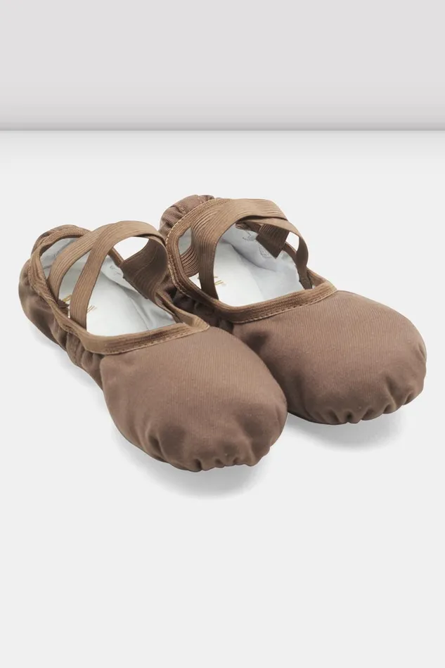Adult Mens Bloch Mens Performa Stretch Canvas Ballet Shoes Coffee Canvas