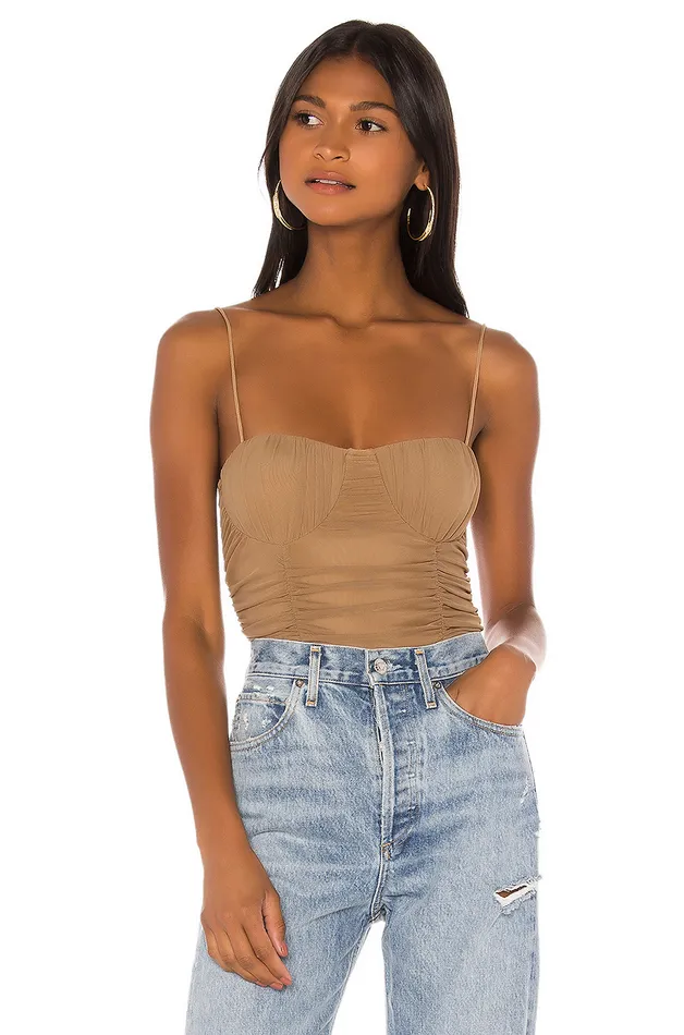 Albany Bodysuit Taupe Brown Women Lovers and Friends Tops