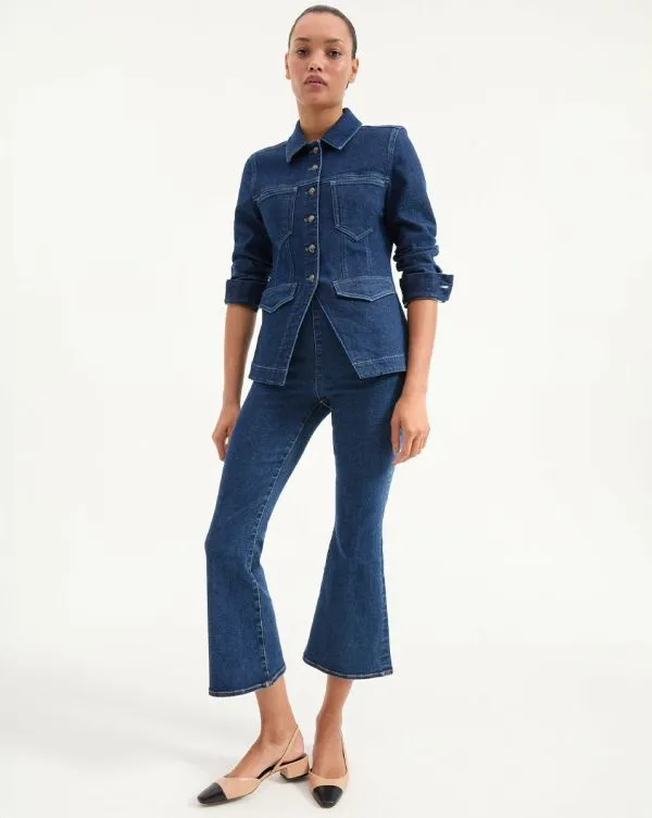 Alfie Denim Jacket Indigo Rinse Women Veronica Beard Jackets and Outerwear Alfie Denim Jacket Indigo Rinse Women Veronica Beard Jackets and Outerwear