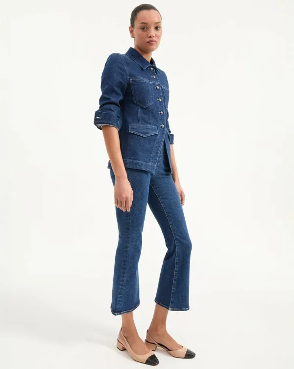 Alfie Denim Jacket Indigo Rinse Women Veronica Beard Jackets and Outerwear Alfie Denim Jacket Indigo Rinse Women Veronica Beard Jackets and Outerwear