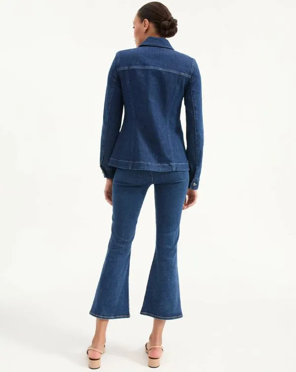 Alfie Denim Jacket Indigo Rinse Women Veronica Beard Jackets and Outerwear Alfie Denim Jacket Indigo Rinse Women Veronica Beard Jackets and Outerwear