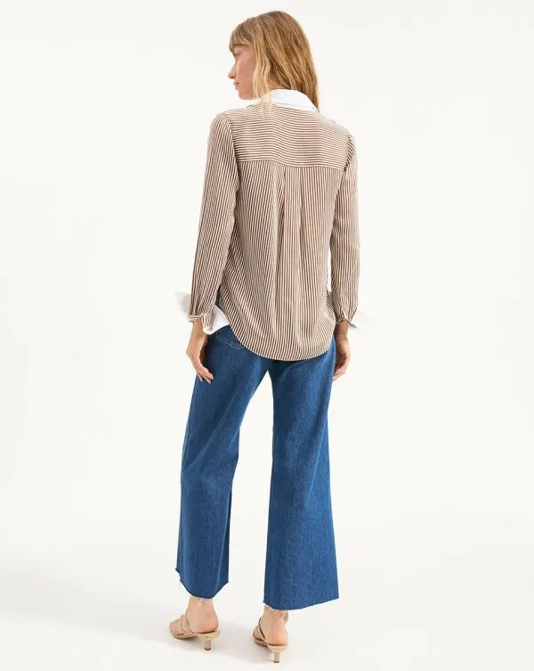 Amelia Silk Shirt Whiskyandoffwhite Women Veronica Beard Tops
