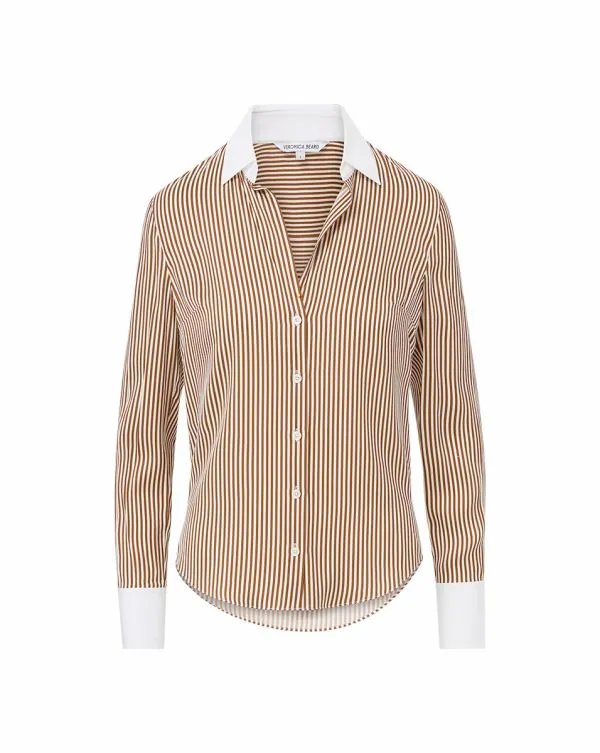 Amelia Silk Shirt Whiskyandoffwhite Women Veronica Beard Tops