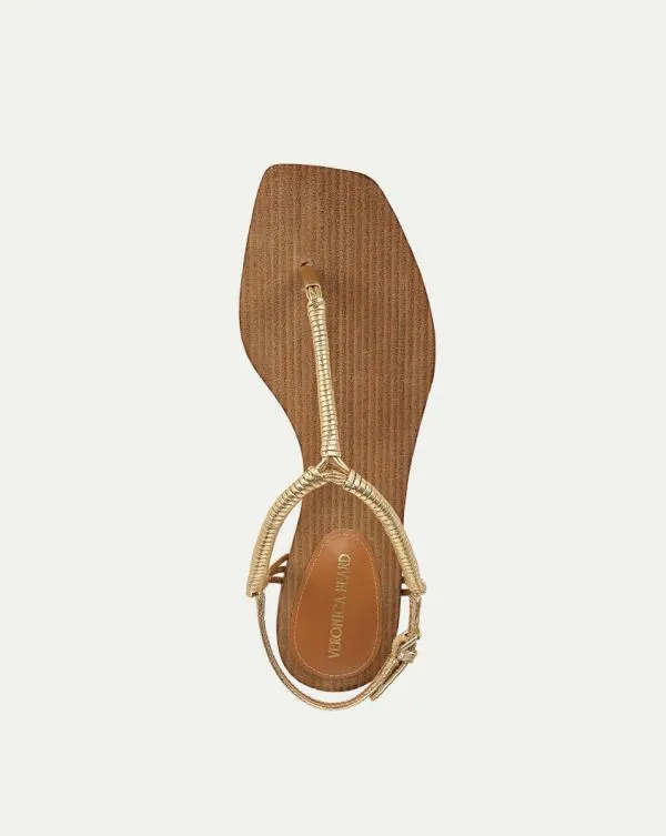 Amelia TStrap Metallic Sandal Gold Women Veronica Beard Shoes Amelia TStrap Metallic Sandal Gold Women Veronica Beard Shoes